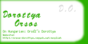 dorottya orsos business card
